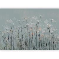 Fototapete Garlic Flowers Grün/Beige ca. 400x280cm - Beige/Grün, LIFESTYLE, Textil (400/280cm) - artgeist