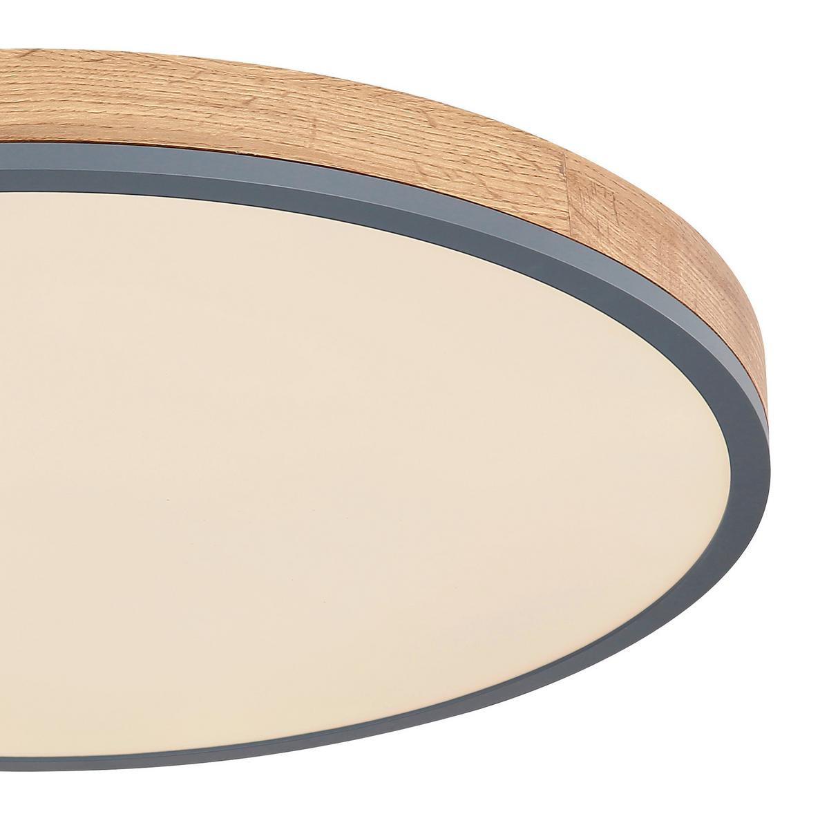 Stropna Led-svetilka Doro, S Sijalko - barve grafita/opal, Natur, kovina/umetna masa (60/8,5cm) - Globo