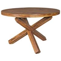 Jedilna Miza Boha, Pravi Les, Ø 120cm - barve indijskega rožnega lesa, Design, les (120/75cm) - MID.YOU