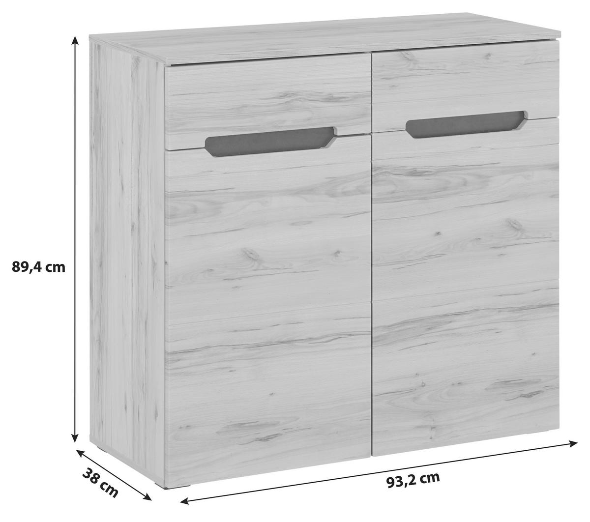 Komoda Alana - črna, Moderno, umetna masa/leseni material (93,2/89,4/38cm) - Mömax