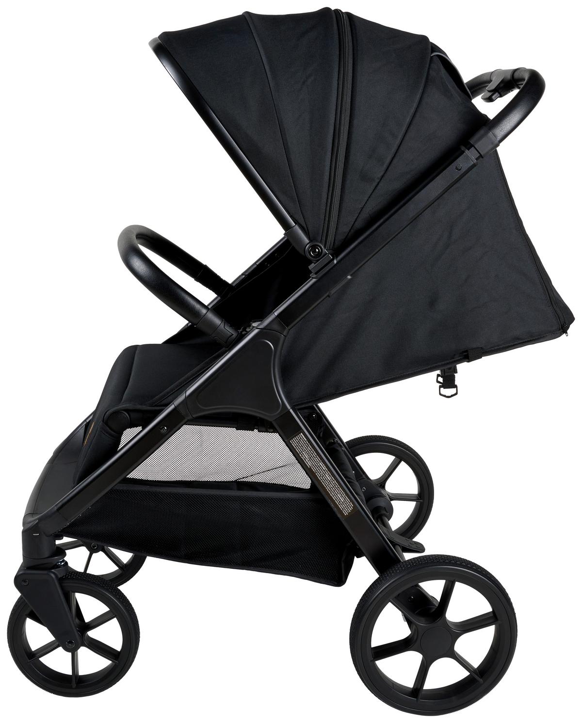 WÓZEK SPACEROWY STRAIGHT - czarny, Basics, tworzywo sztuczne/metal (94/58,5/106cm) - Jimmylee