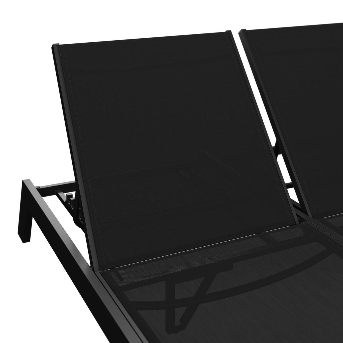 Ležaljka Nouri - svijetlo siva, Moderno, metal/tekstil (202/37/143cm) - Bessagi Garden