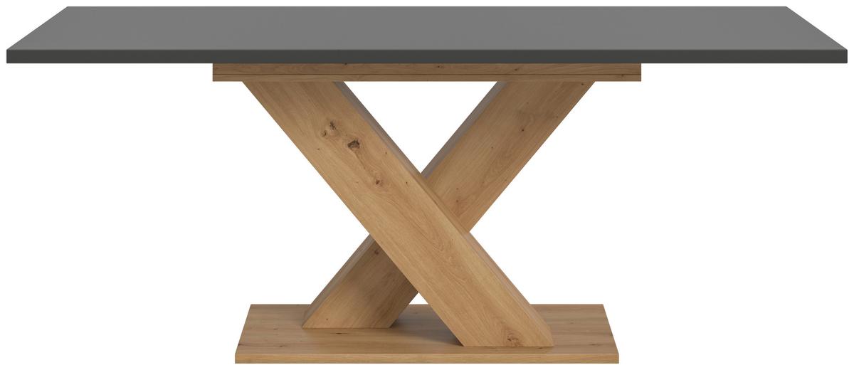 Ausziehtisch Marlon Grau ca. 150-190x90x76 cm - Eiche Artisan/Grau, KONVENTIONELL, Holzwerkstoff (150-190/90/76cm)