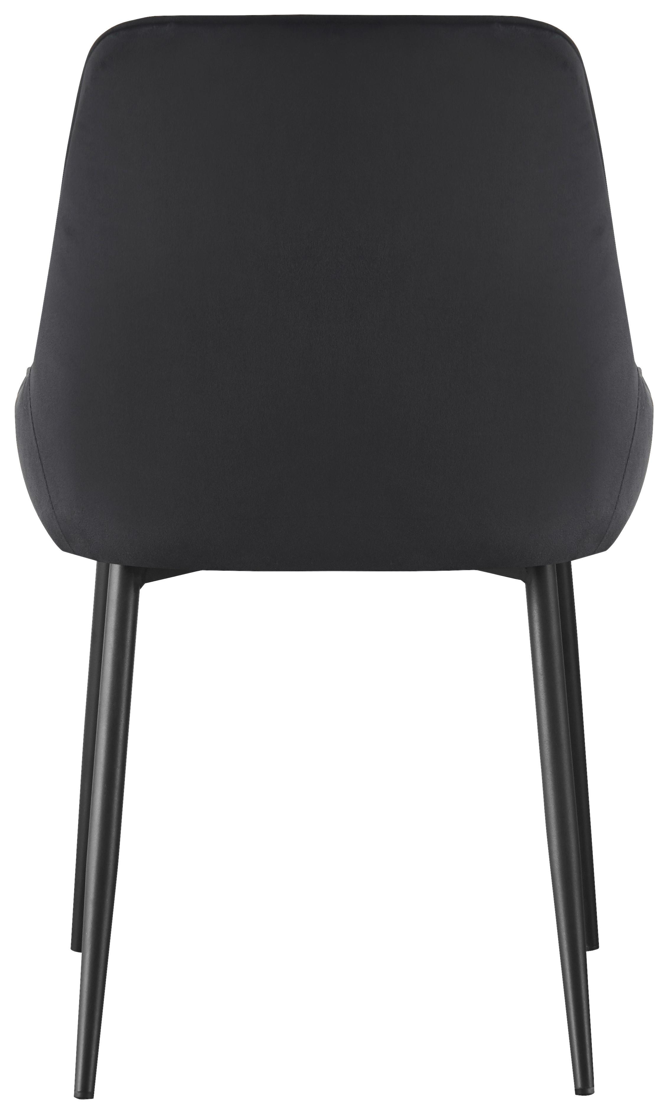 Scaun SELENA - negru, Modern, metal/textil (50/86/58cm) - Mömax