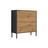 Kommode Mailand Typ 3 Anthrazit/Eiche Artisan - Anthrazit/Eiche Artisan, MODERN, Holzwerkstoff/Metall (79/86/33cm) - MID.YOU