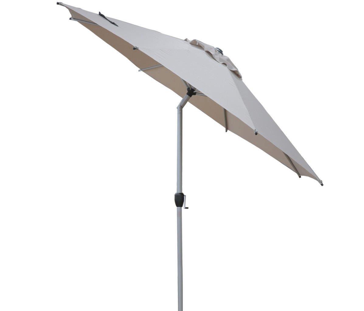 SONNENSCHIRM LYON SAND Ø: 3M - Sandfarben/Grau, Basics, Textil/Metall (300/250cm)