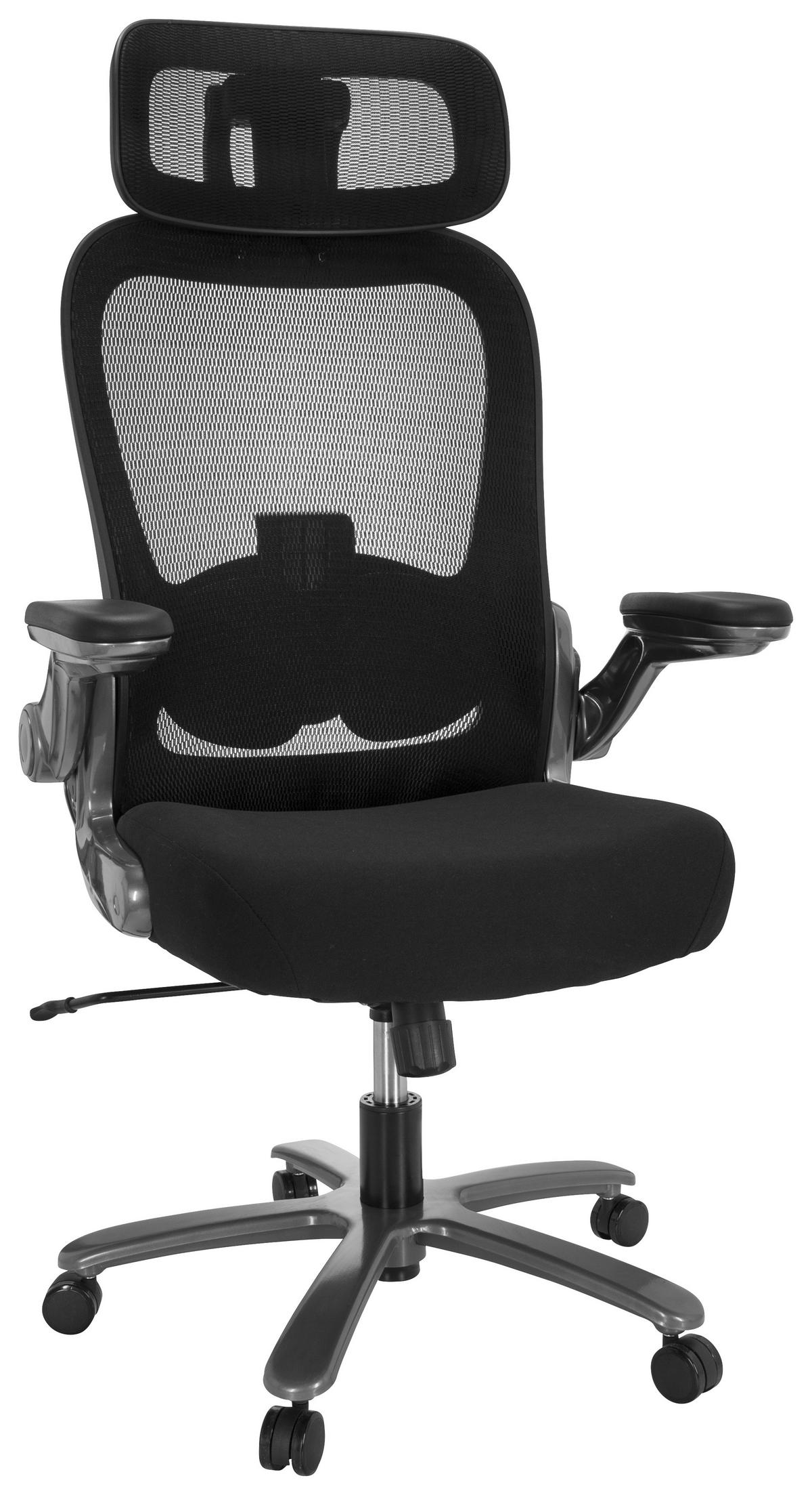 Pisarniški Stol Instructor T I Pro, Črna - srebrne barve/črna, Moderno, kovina/umetna masa (75/142/63cm) - MID.YOU