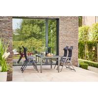 Gartengarnitur 5-tlg. Auminium Premium 5-teilig - Anthrazit/Schwarz, KONVENTIONELL, Kunststoff/Textil - Siena Garden