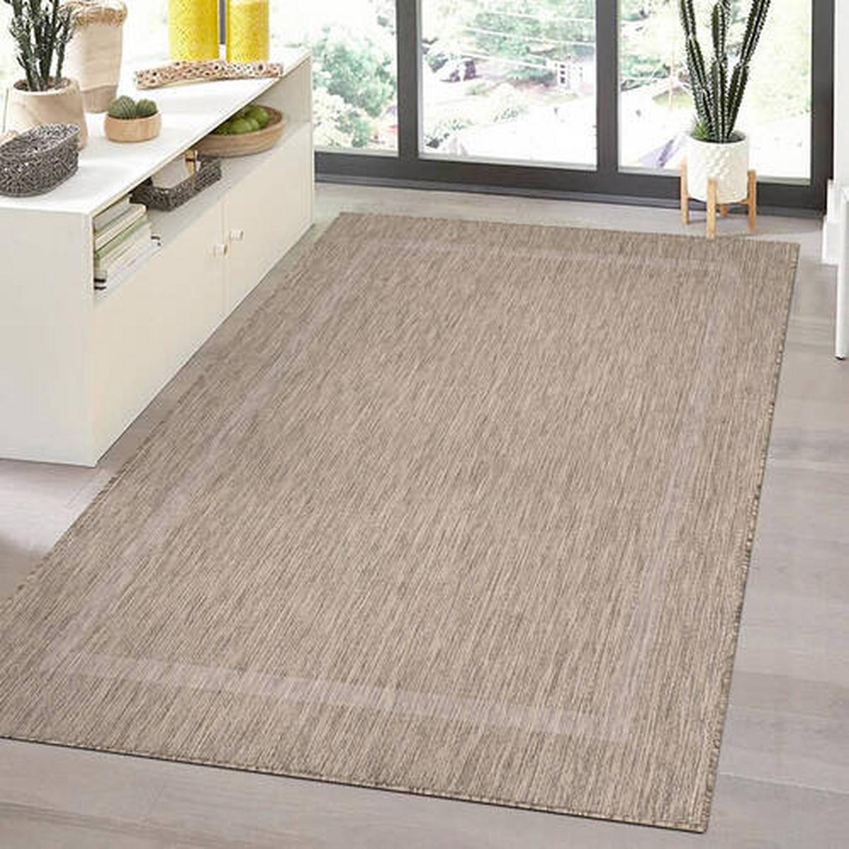 Flachwebeteppich Relax Braun ca. 280x370cm - Braun, Basics, Textil (280/370cm) - Novel