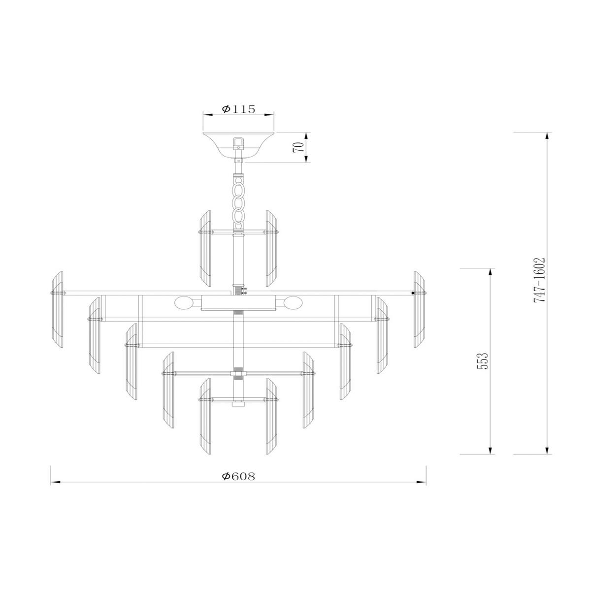 PENDELLEUCHTE FLARE - Goldfarben, Basics, Glas/Metall (60,8/55,3/60,8cm) - MAYTONI