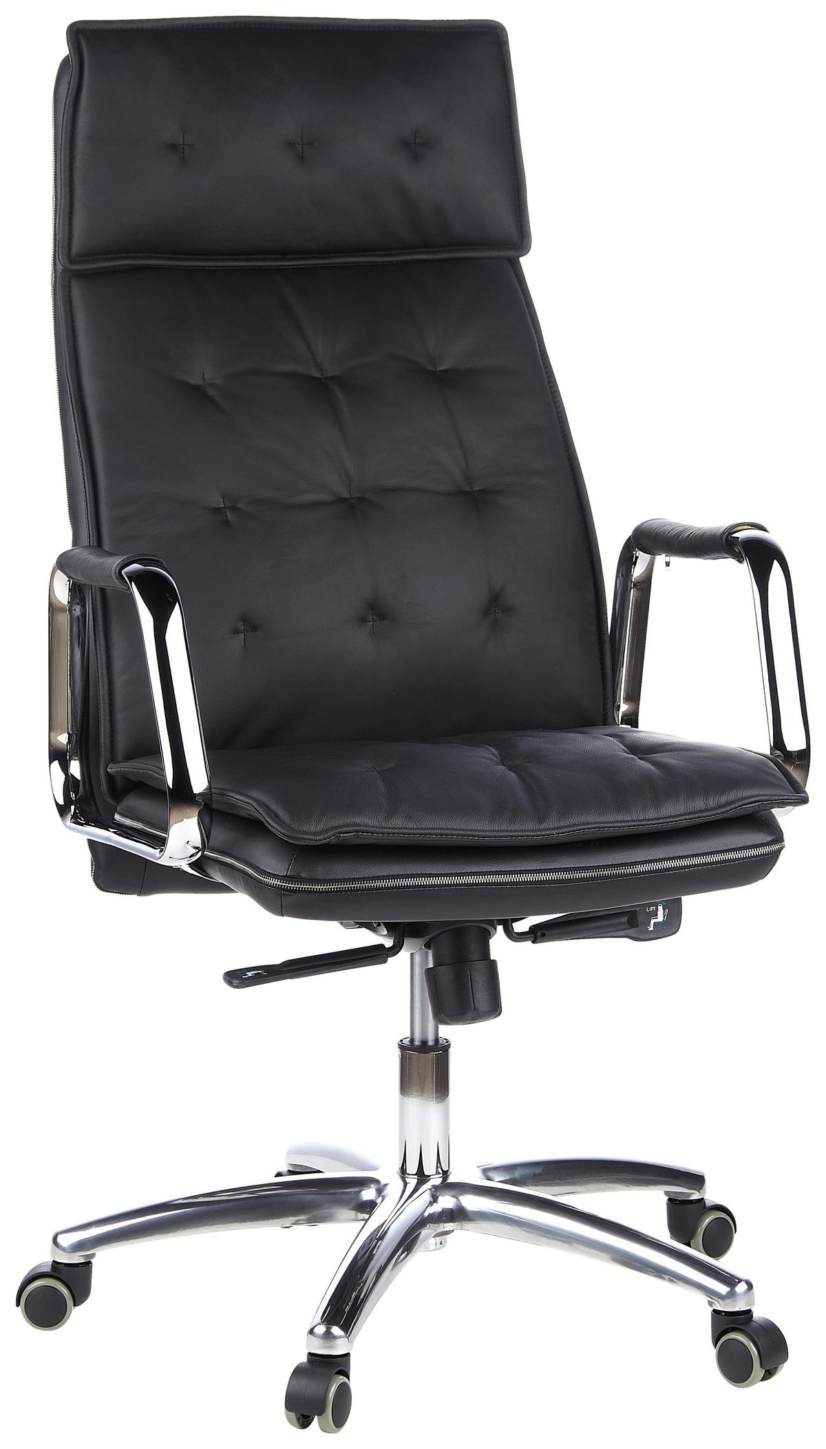 Pisarniški Stol Villa 20, Črna - črna, Basics, kovina/umetna masa (60/130/48cm) - MID.YOU