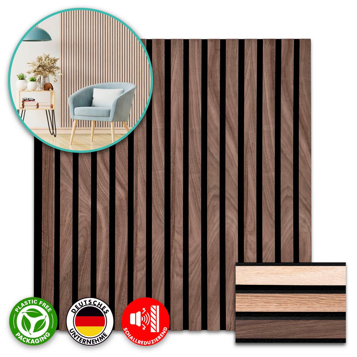 Austikpaneel Walnussfarben - Walnussfarben, Basics, Holzwerkstoff (60/60cm) - Floordirekt