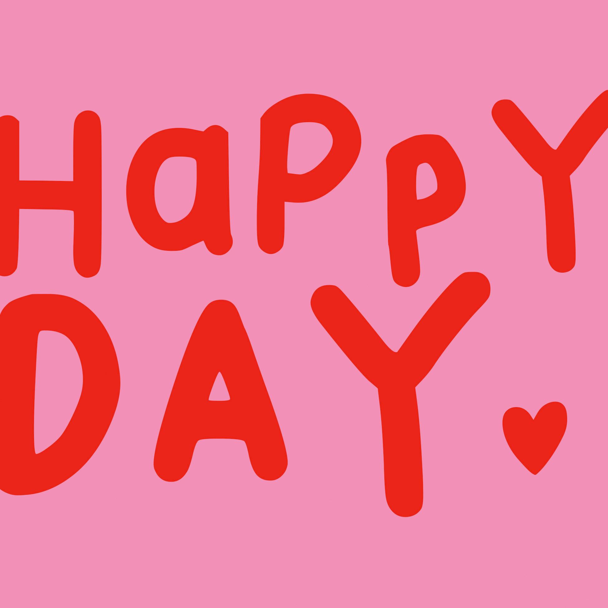 Serviette Happy Day Rosa/Rot ca. 17x17cm - Multicolor, KONVENTIONELL, Papier (17.5/17.5cm) - PPD