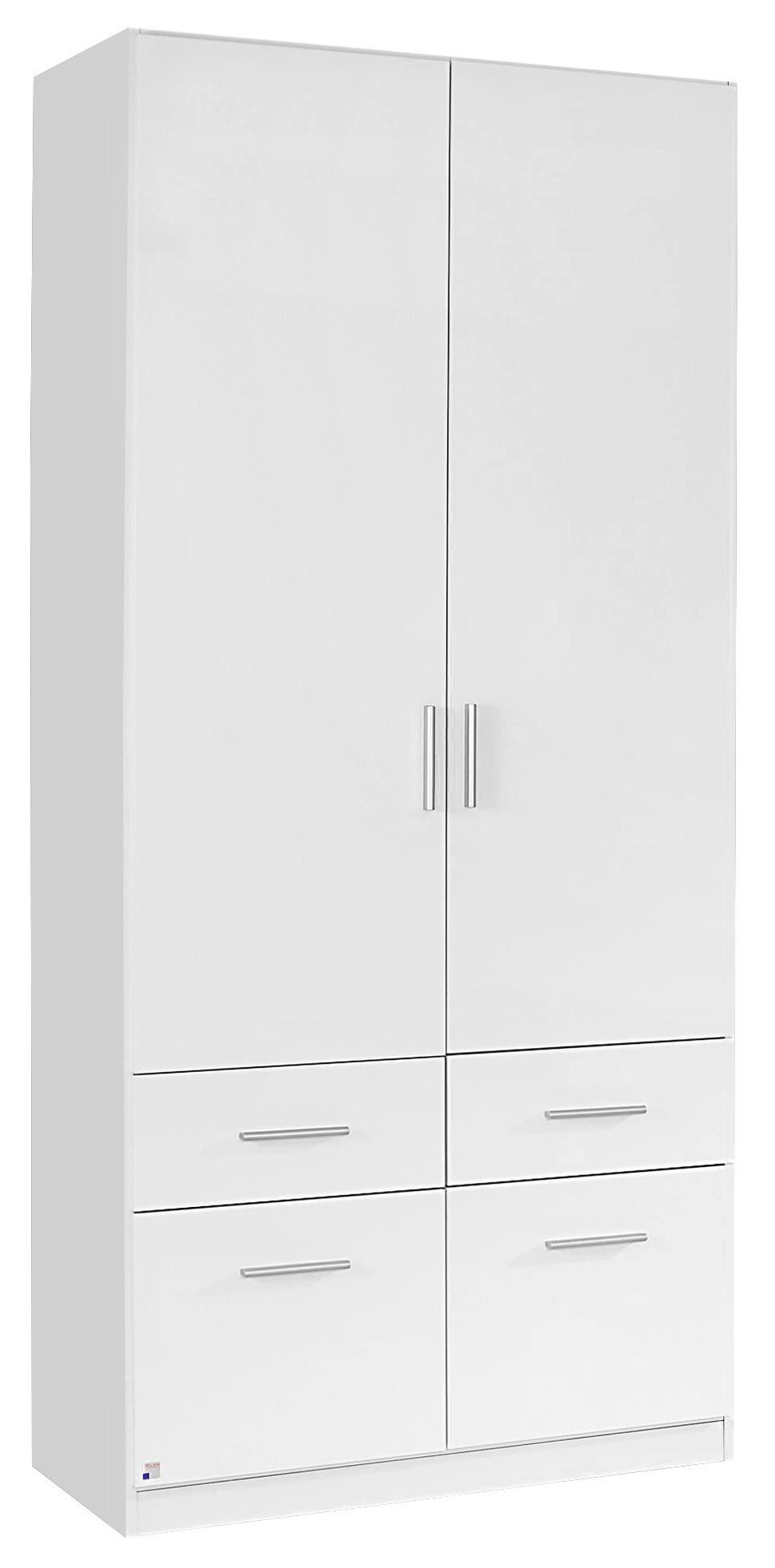 Omara S Klasičnimi Vrati Celle, Bela - bela/barve aluminija, Design, umetna masa/leseni material (91/210/54cm) - Carryhome