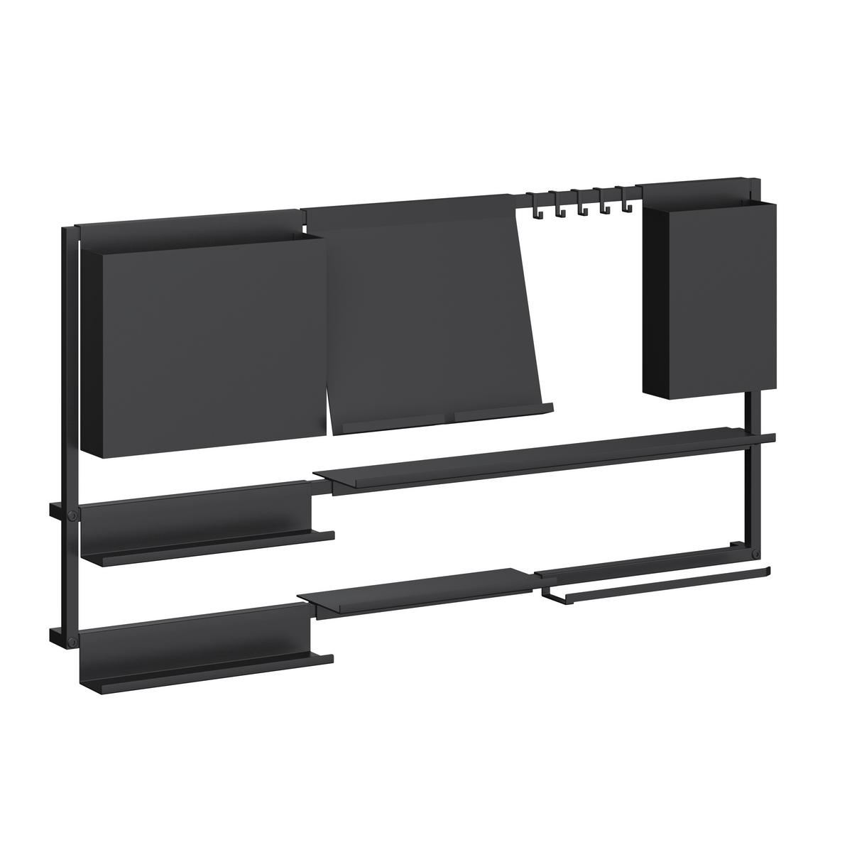 Messerblock Systemstyle Schwarz - Schwarz, MODERN, Metall (25,7/24,2/8cm) - System Style