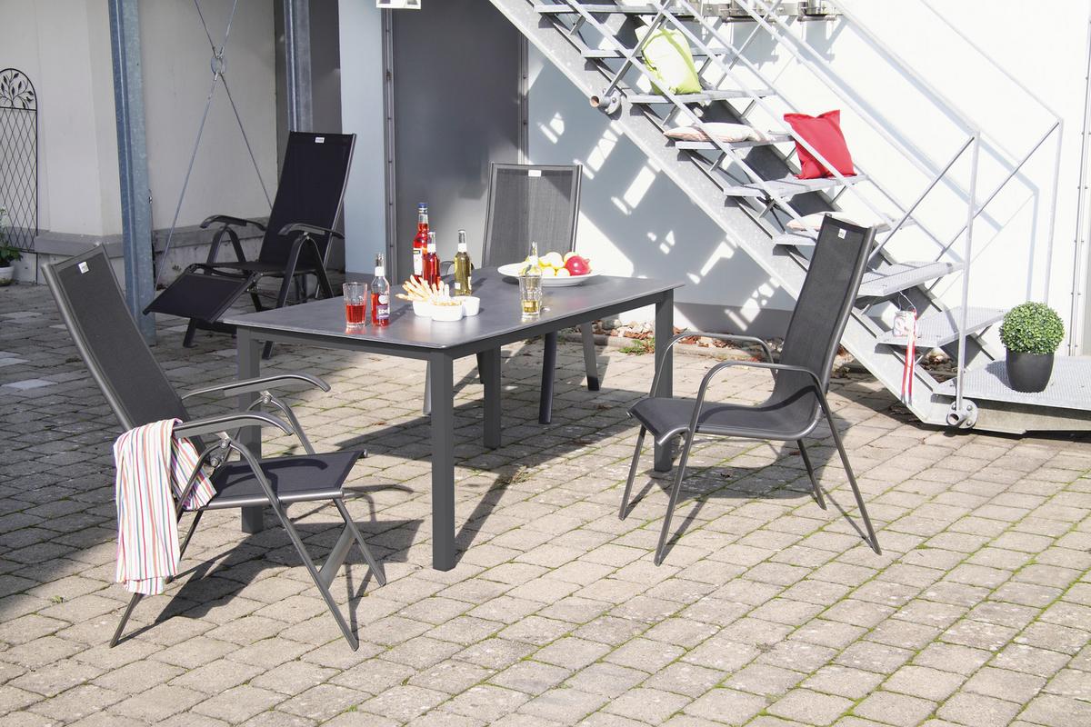 Vrtni Počivalnik Acamp, Siva, Črna - črna/antracit, Basics, kovina/tekstil (68/116/61cm) - Acamp