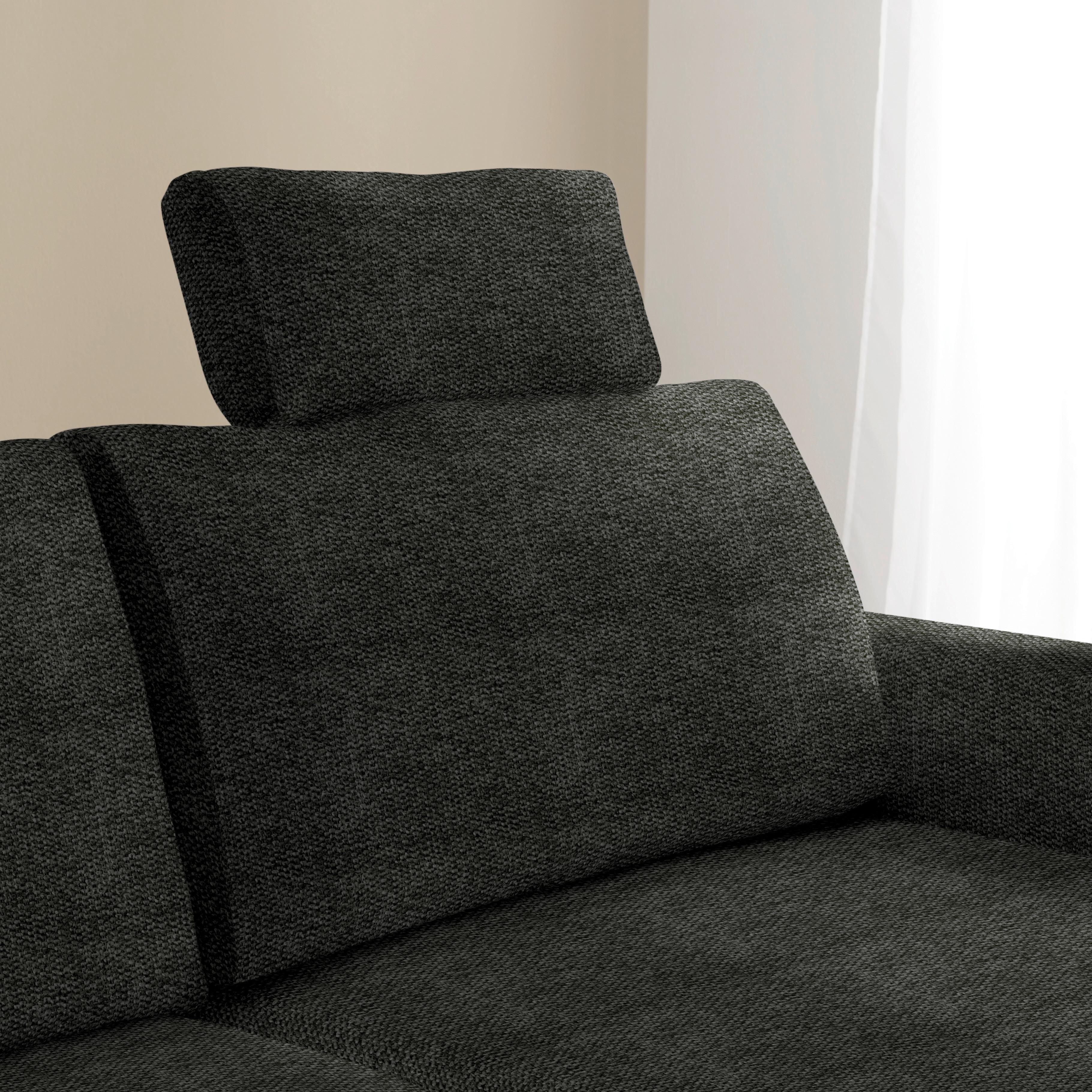 Tetiera LILLE - antracit, Modern, textil (58/23/10cm) - Best Price