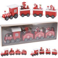 Figurină de Crăciun tren cca. 25 cm Polar - alb/roșu, Basics, lemn/material pe bază de lemn (25/6,5/3cm)
