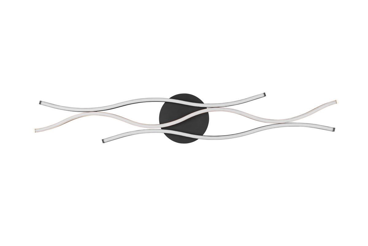 LED-Deckenleuchte Blaze Messingfarben max. 35 Watt - Messingfarben/Schwarz, Design, Metall (107,5/7/18cm) - Trio Leuchten