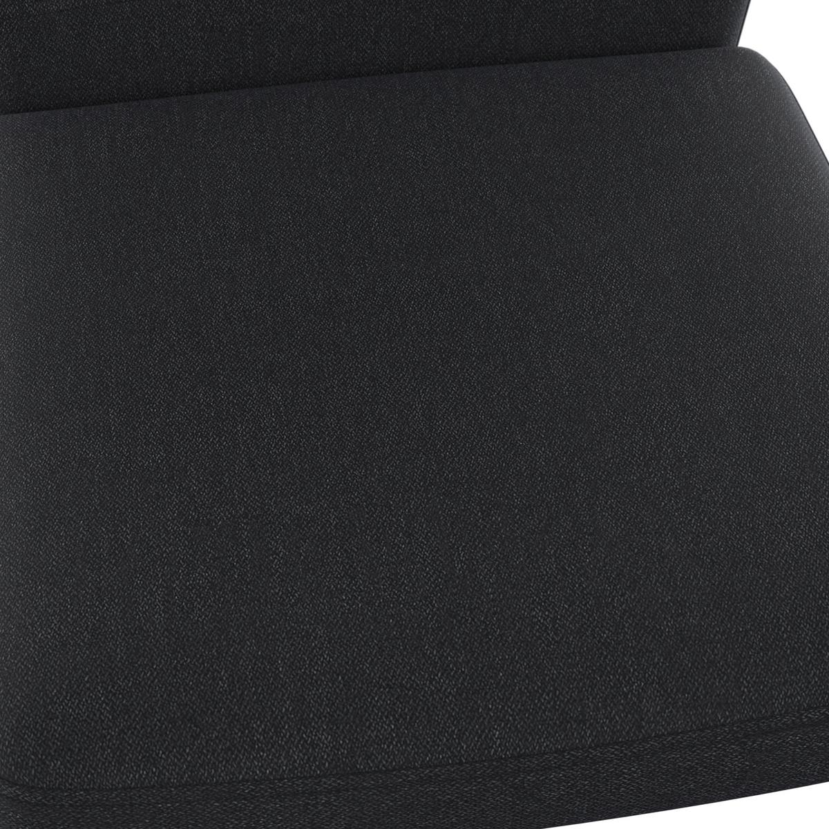 Stuhl Cori Dunkelgrau Webstoff Gepolstert - Dunkelgrau/Schwarz, MODERN, Holz/Textil (45/87/57cm) - Bessagi Home