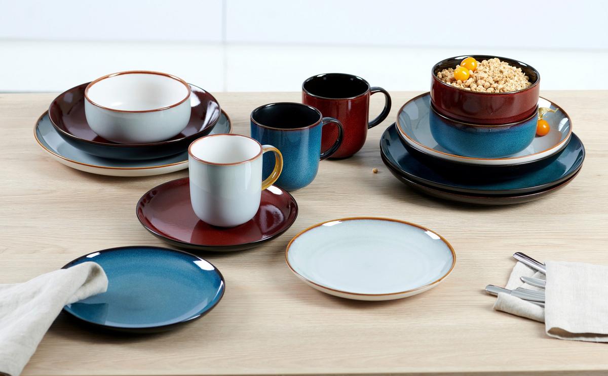 ZASTAWA STOŁOWA 420111 - niebieski, Trend, ceramika (28,5/17/28,5cm) - Ritzenhoff Breker