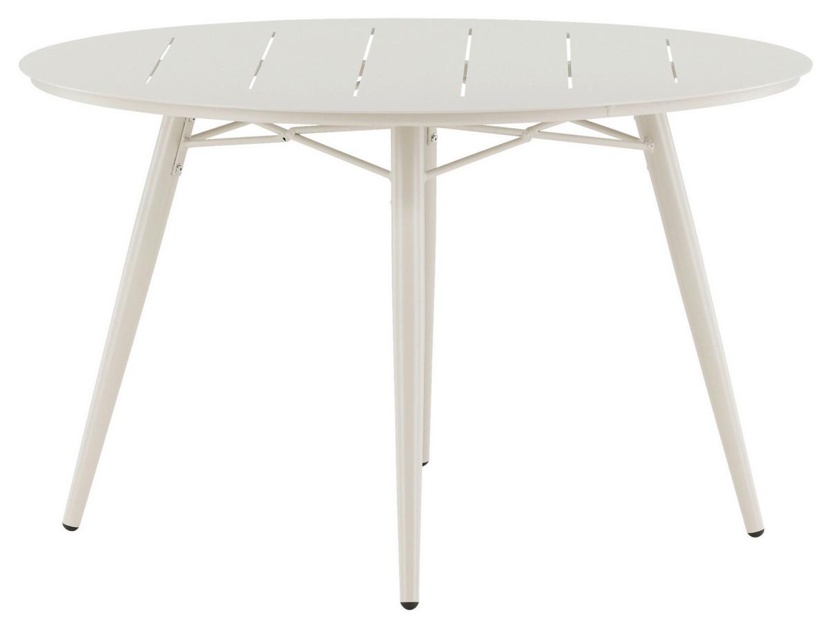 Gartentisch Lina ca. 120x120x75 cm Beige - Beige, KONVENTIONELL, Metall (120/120/75cm) - Gardenson