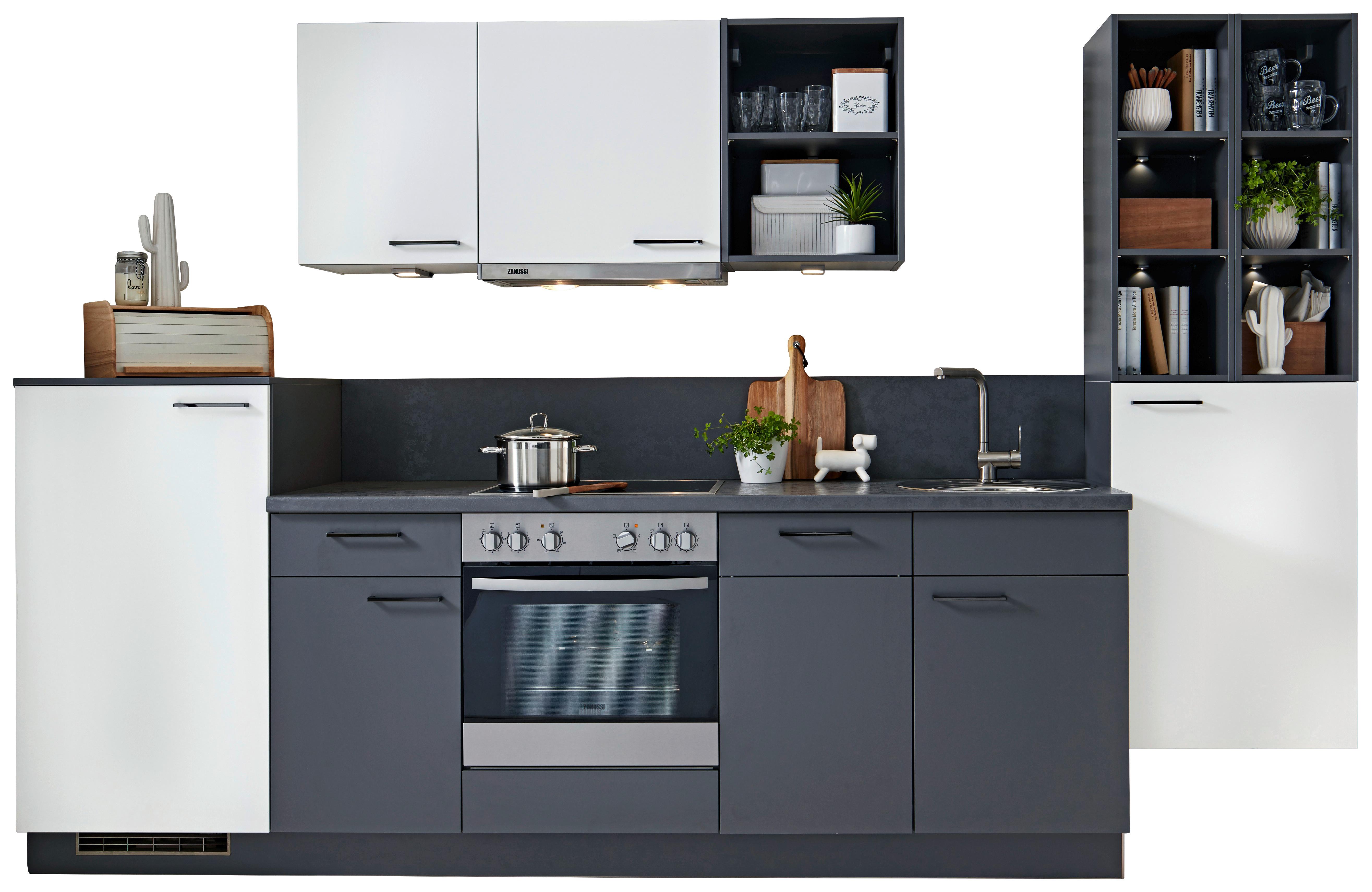 Kuhinjski Blok Win - bela/antracit, Moderno (320cm) - Express