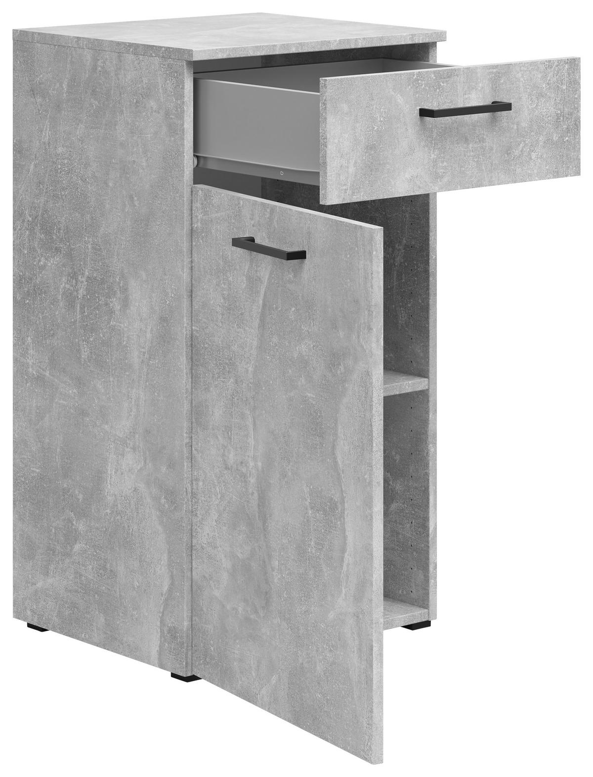Kommode Multistauraum Grau - Anthrazit/Schwarz, Modern, Holzwerkstoff/Kunststoff (45/83/40cm) - Premium Living