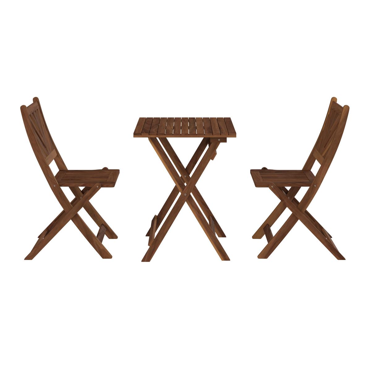 Set balcon Nuri - culoare lemn acacia, Natur, lemn - Mömax