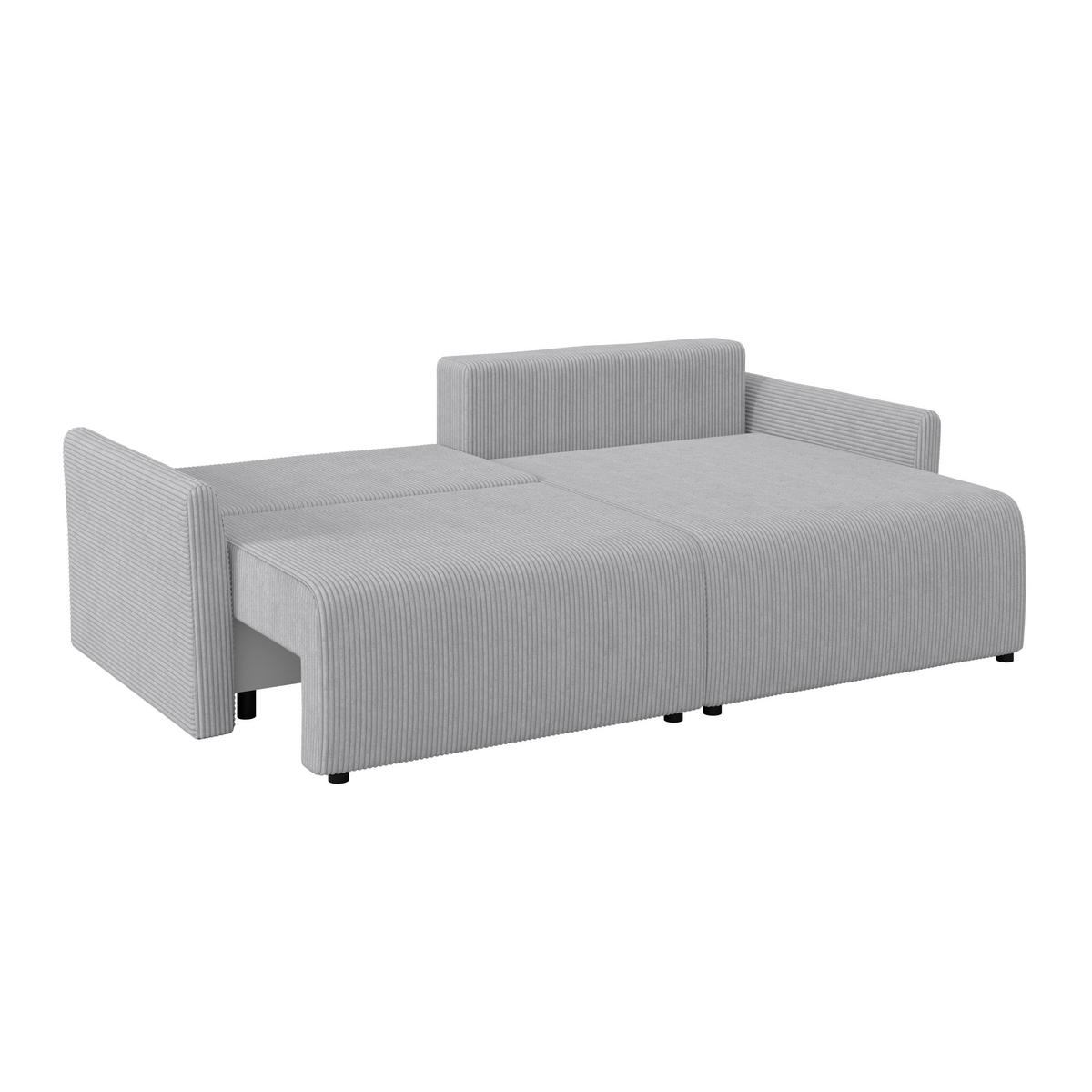 Kutna Garnitura Sonos - srebrne boje/crna, Moderno, tekstil (228/146cm) - Modern Living