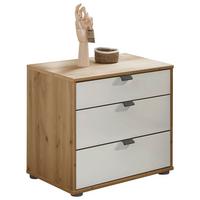 SZAFKA NOCNA MILANO 4000 - biały/czarny, Konventionell, materiał drewnopochodny/metal (40/48/43cm) - Dieter Knoll