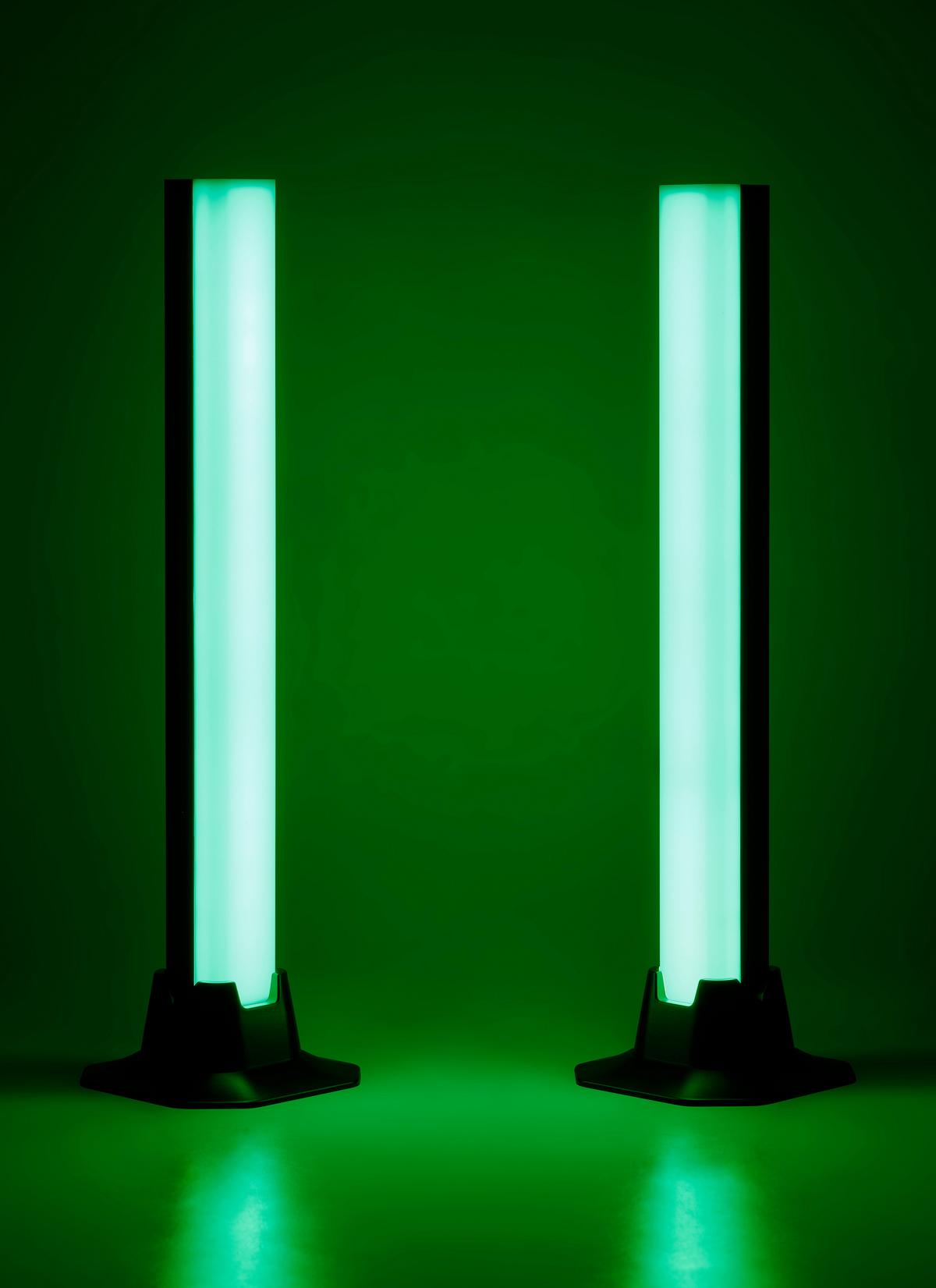 LED Asztali Lámpa Rizi 2db - fekete, Modern, műanyag (9/3/32cm) - Mömax