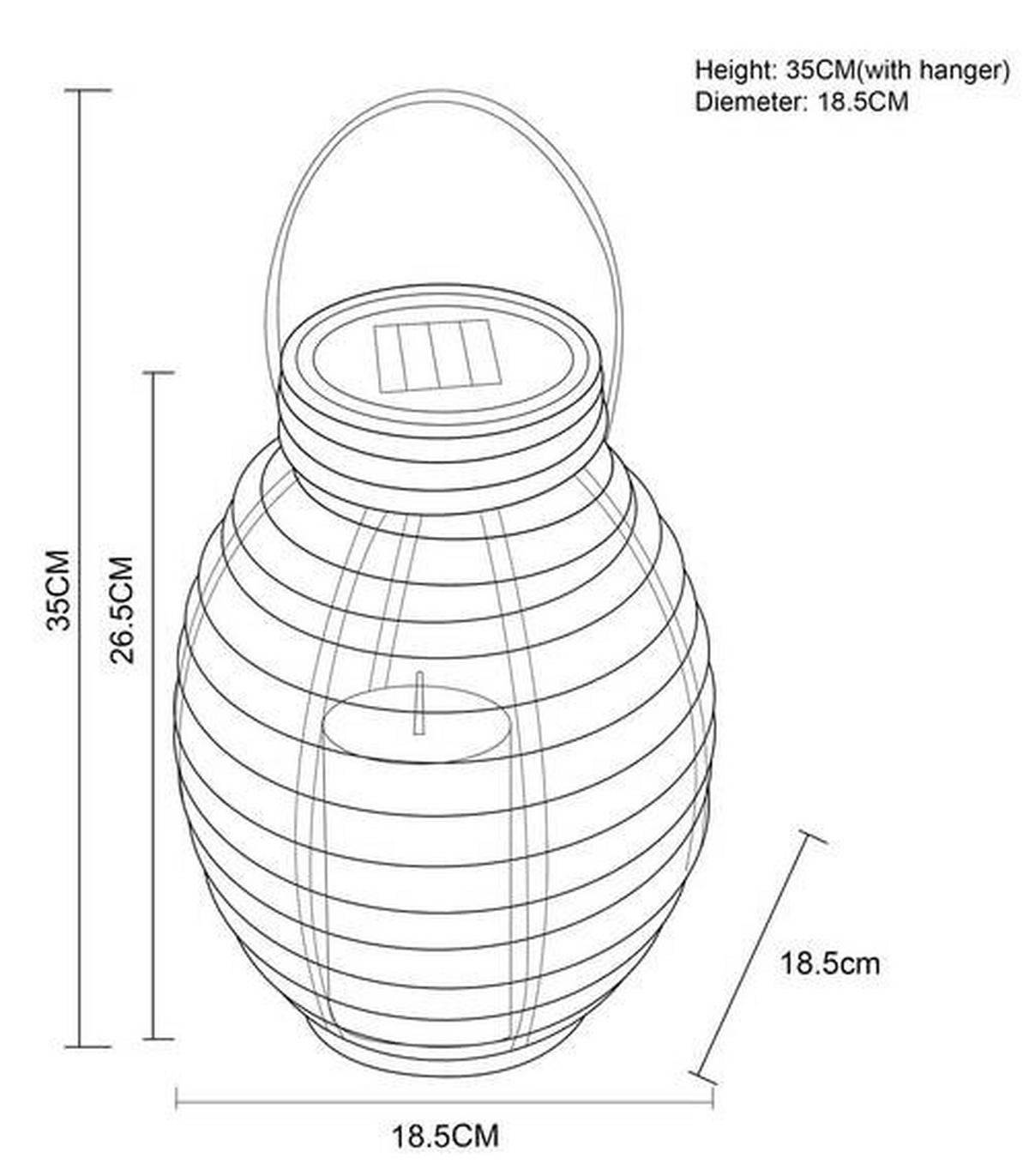 Solarna Svetilka Solar, S Sijalko - siva, Basics, umetna masa (18,5/35cm) - Globo