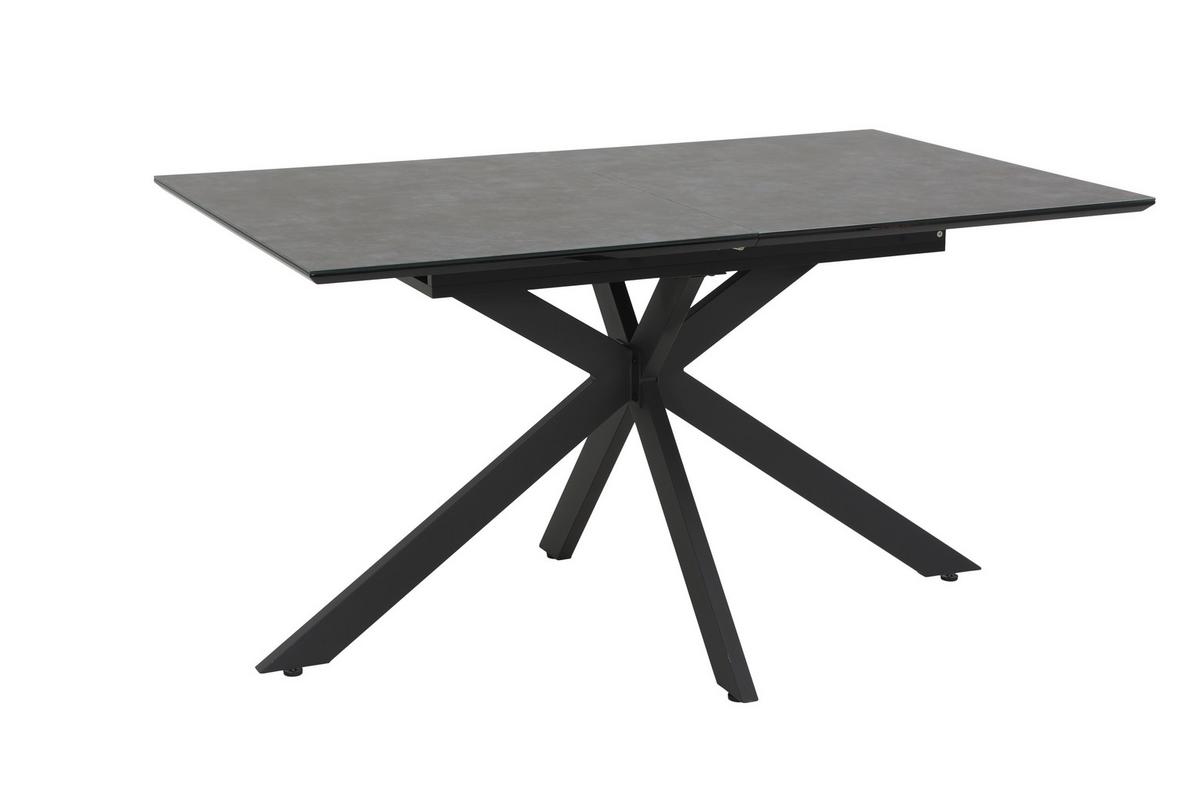 Esstisch Fenja Anthrazit - Anthrazit, MODERN, Glas/Holzwerkstoff (140-180/90/76cm) - P & B