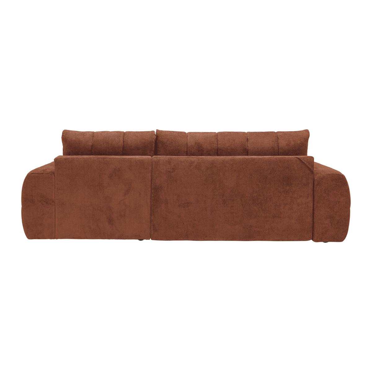 Wohnlandschaft Bolonia Terracotta - Schwarz Hochglanz/Terracotta, MODERN, Textil/Metall (273/93/166cm) - Mömax