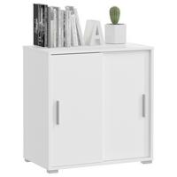 Kommode in Weiss - Weiss/Silberfarben, Modern, Holzwerkstoff/Kunststoff (68/72/40cm) - Mömax