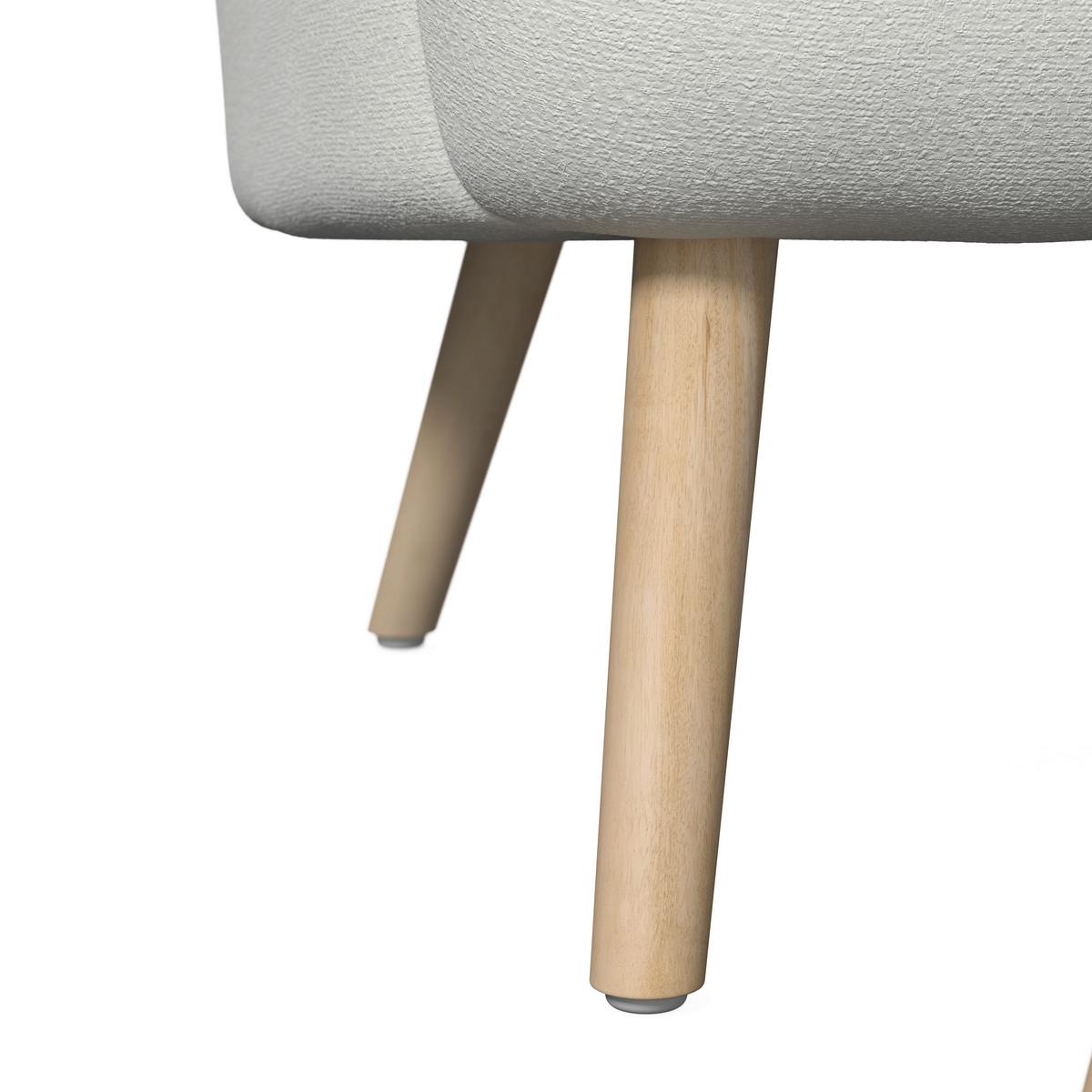 Sessel Sonja Chenille Weiß - Weiß/Naturfarben, MODERN, Holz/Textil (71/69/68cm)