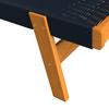 SOLSÄNG ENRICA - svart/akaciefärgad, Modern, trä/plast (200/73/79cm) - Bessagi Garden