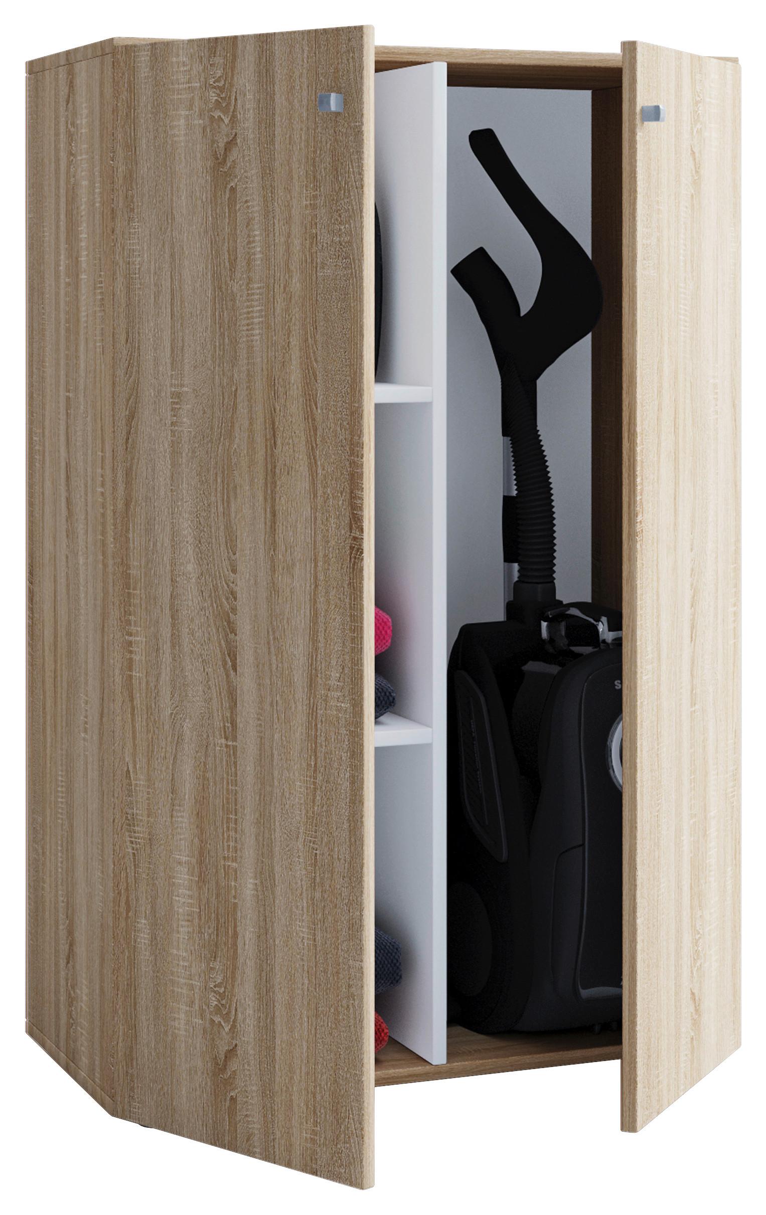 Komoda Lona Mini, Hrast - srebrne barve/hrast sonoma, Basics, umetna masa/leseni material (70/105/39cm) - MID.YOU