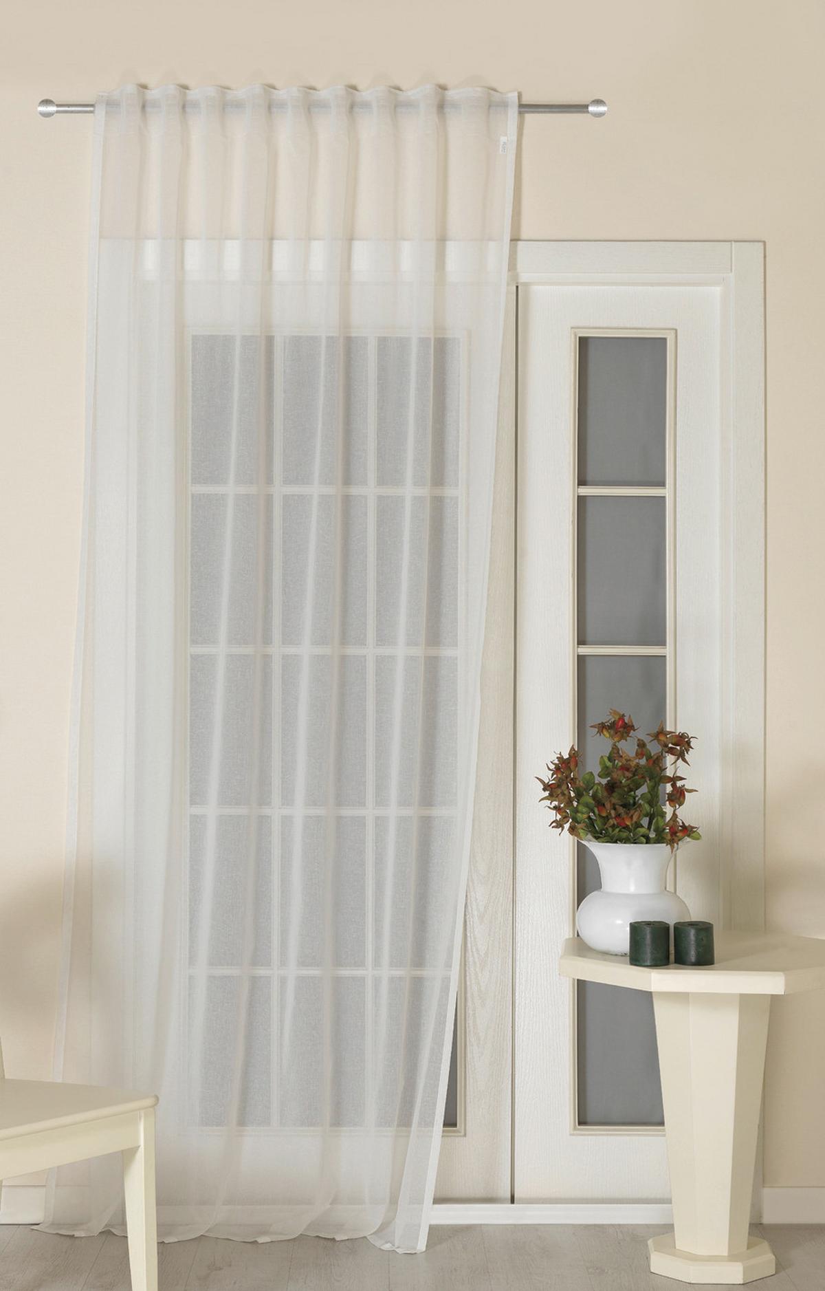 ZASŁONA GOTOWA PERAU - biały, Konventionell, tkanina (140/245cm) - Esposa