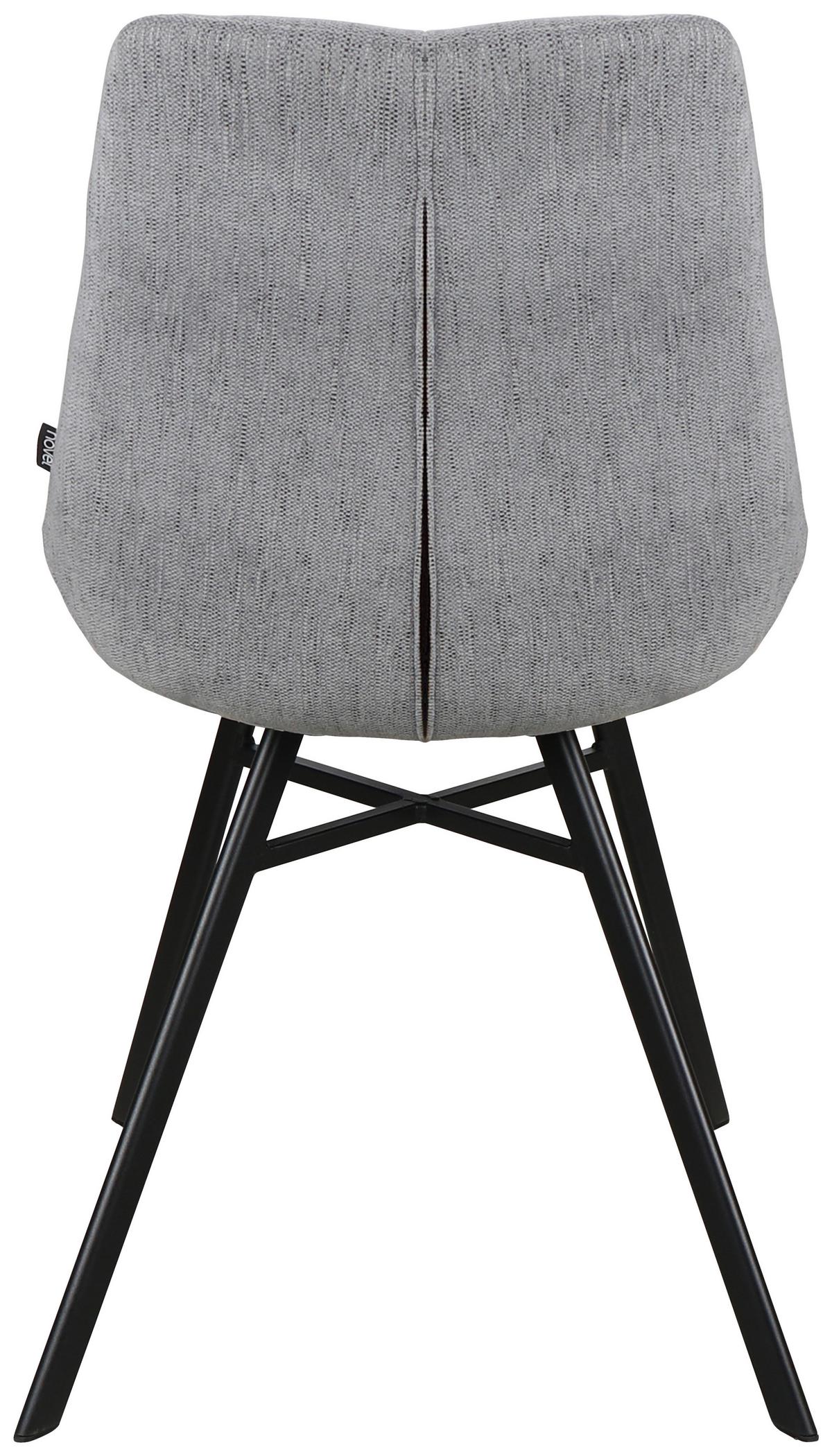 KRZESŁO PEGGY - czarny/szary, Design, metal/tkanina (50/86/61cm) - Novel