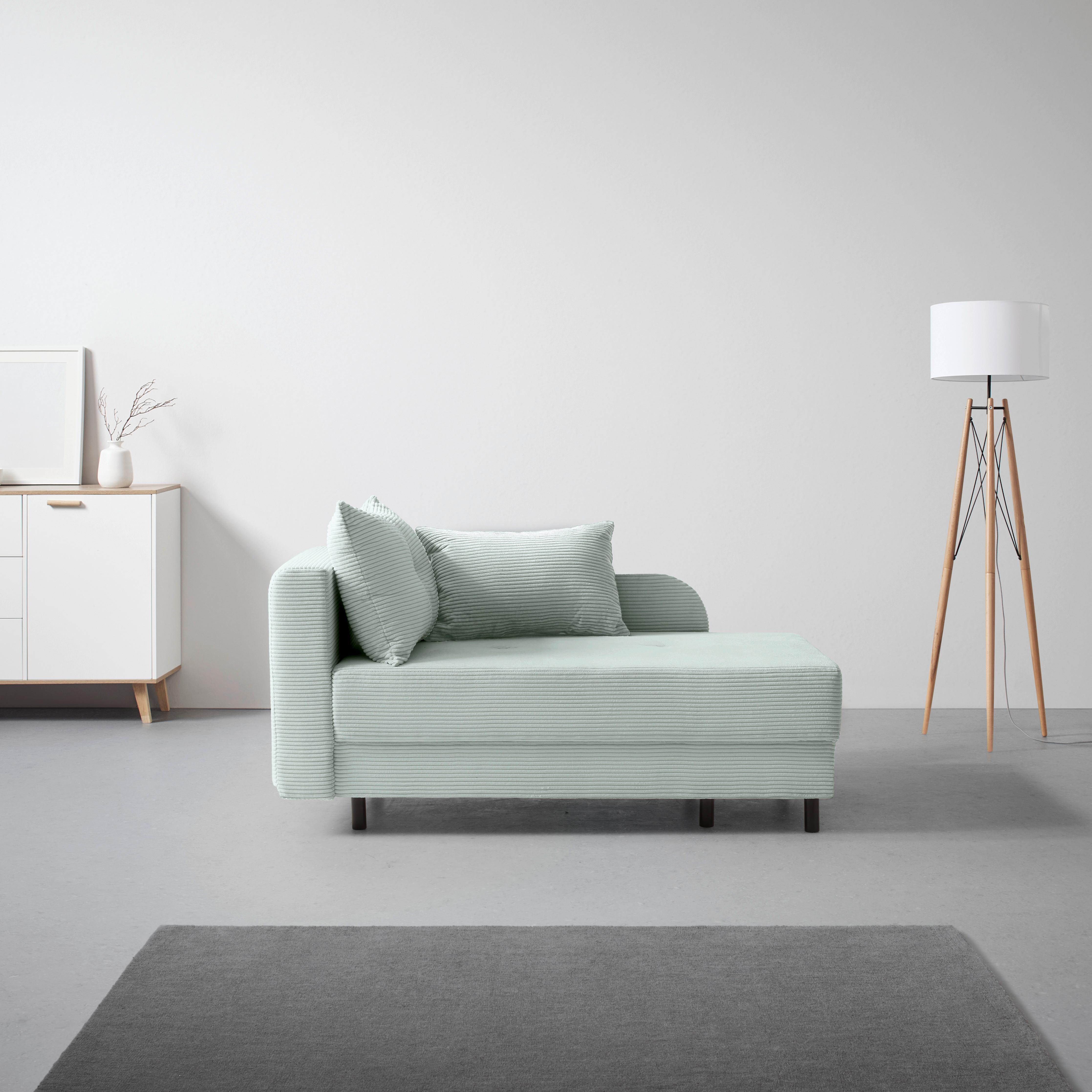 Liege Nova Grau - Schwarz/Grau, MODERN, Holz/Textil (85/62/145cm) - Mömax