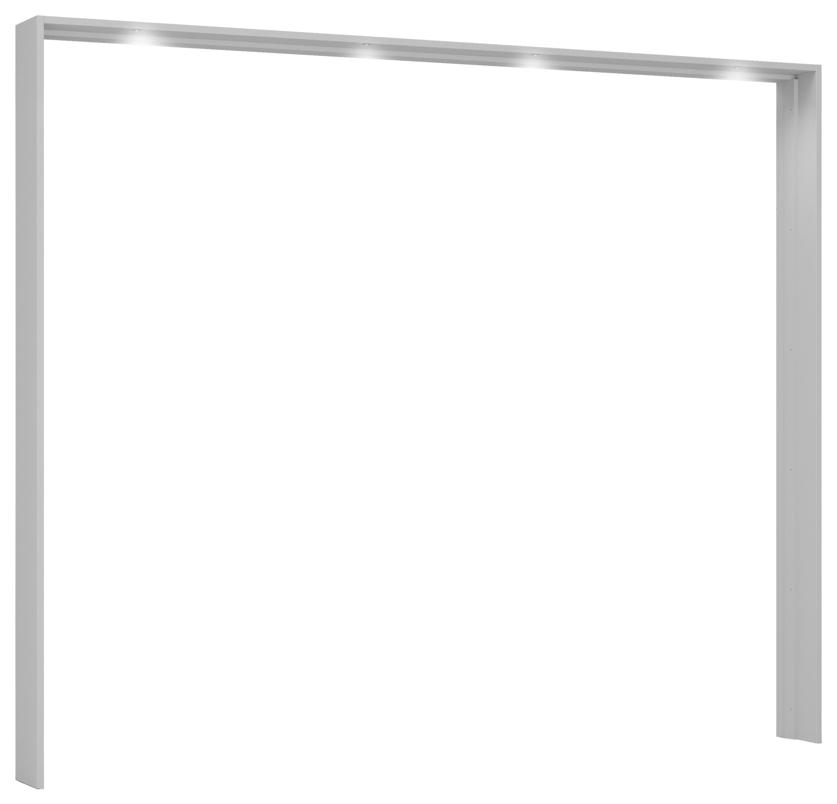 Okrasni Okvir Quadra, Svetlo Siva, Osvetlitev - siva, Basics, leseni material (278/233/23cm) - Xora