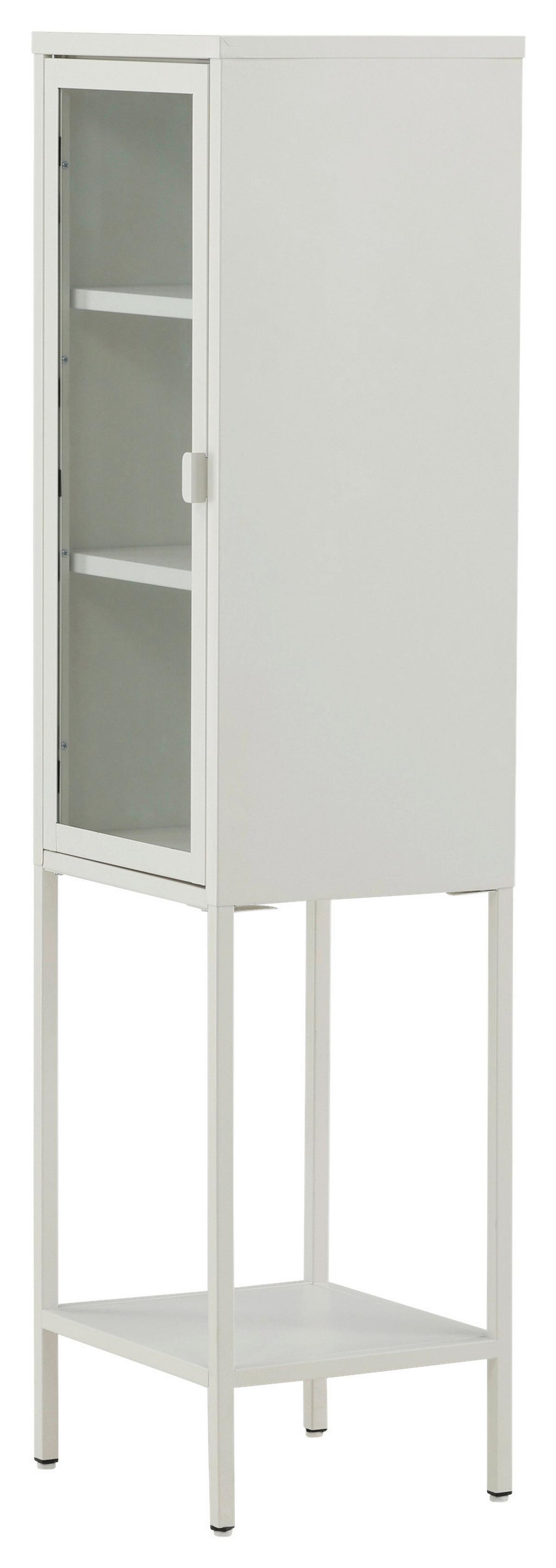 VITRINE MISHA - Weiß, Design, Metall (40,5/150/35cm) - Livetastic