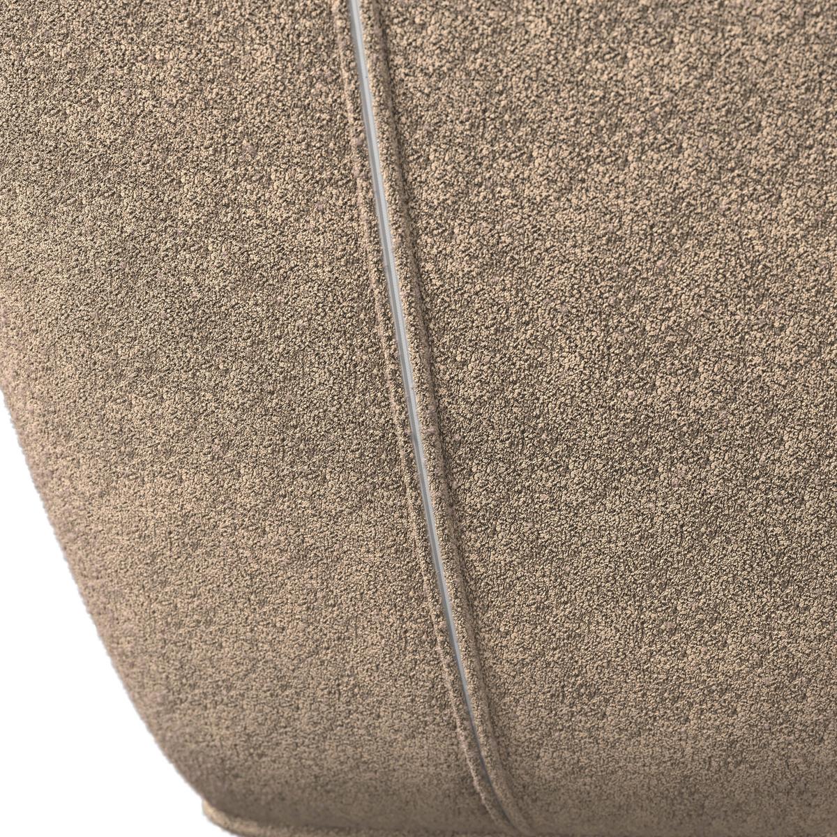 Schaukelsessel Devin Braun Webstoff - Hellbraun/Naturfarben, MODERN, Holz/Textil (70/100/106cm)
