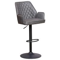 Barski Stol Donny, Antracit - črna/antracit, Konvencionalno, kovina/tekstil (42/114/52cm) - MID.YOU