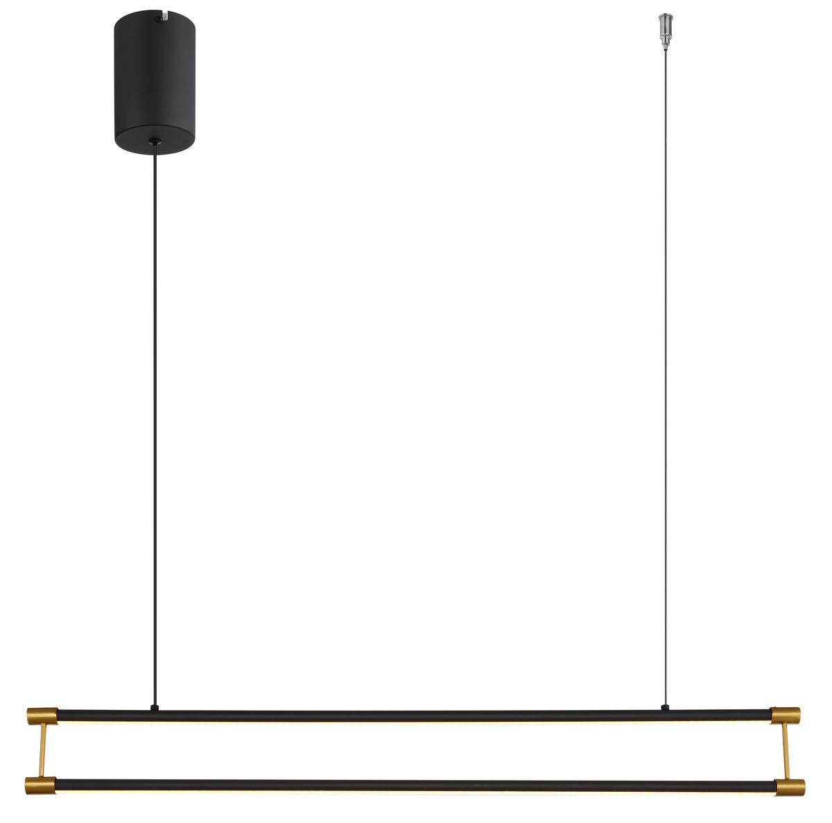 Led Viseća Svjetiljka Crno , Zlatna Boja - zlatne boje/crna, Design, metal/plastika (84/9/150cm) - Globo