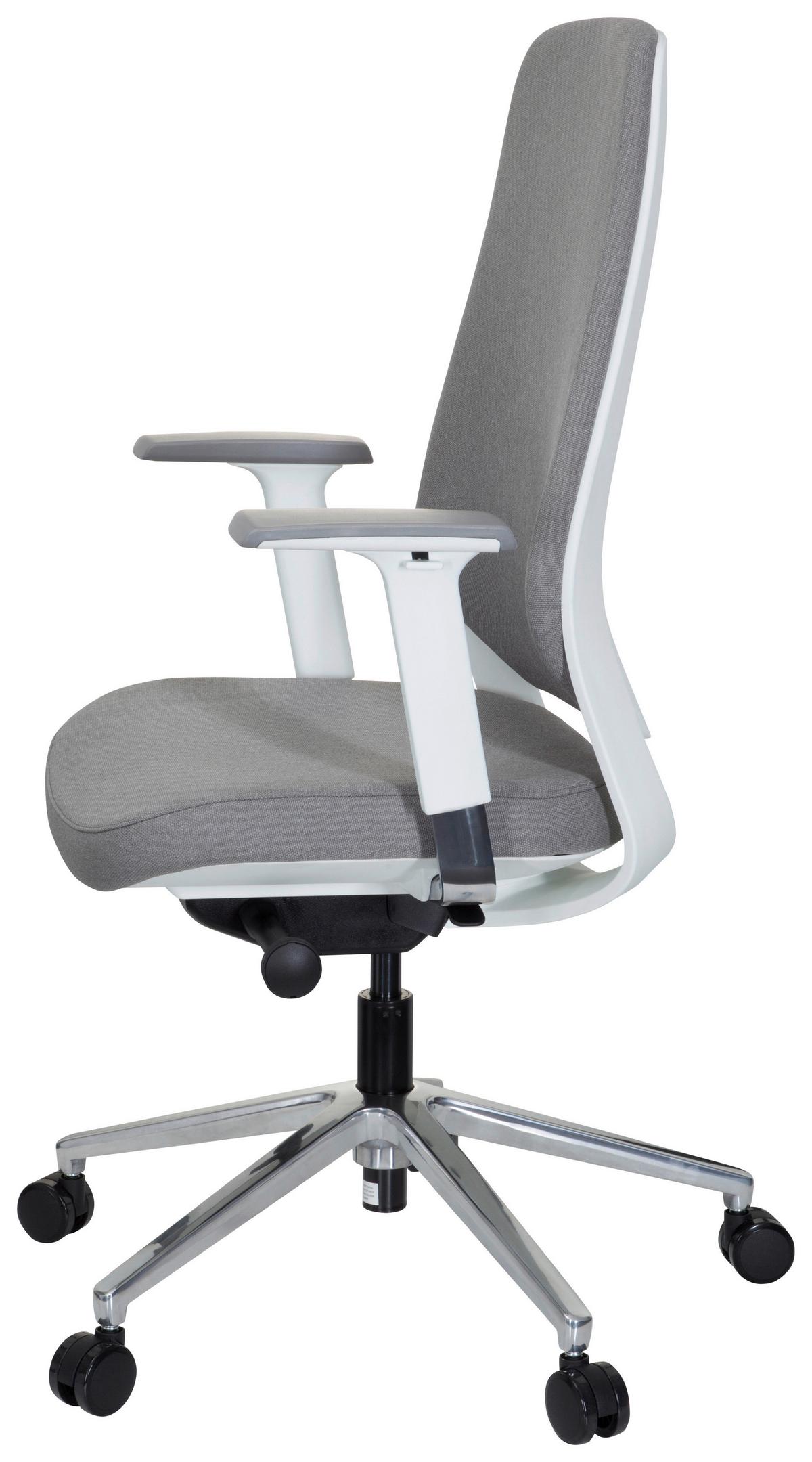 Pisarniški Stol Chiaro T4 White, Siva - siva/bela, Moderno, kovina/umetna masa (56/131/67cm) - MID.YOU