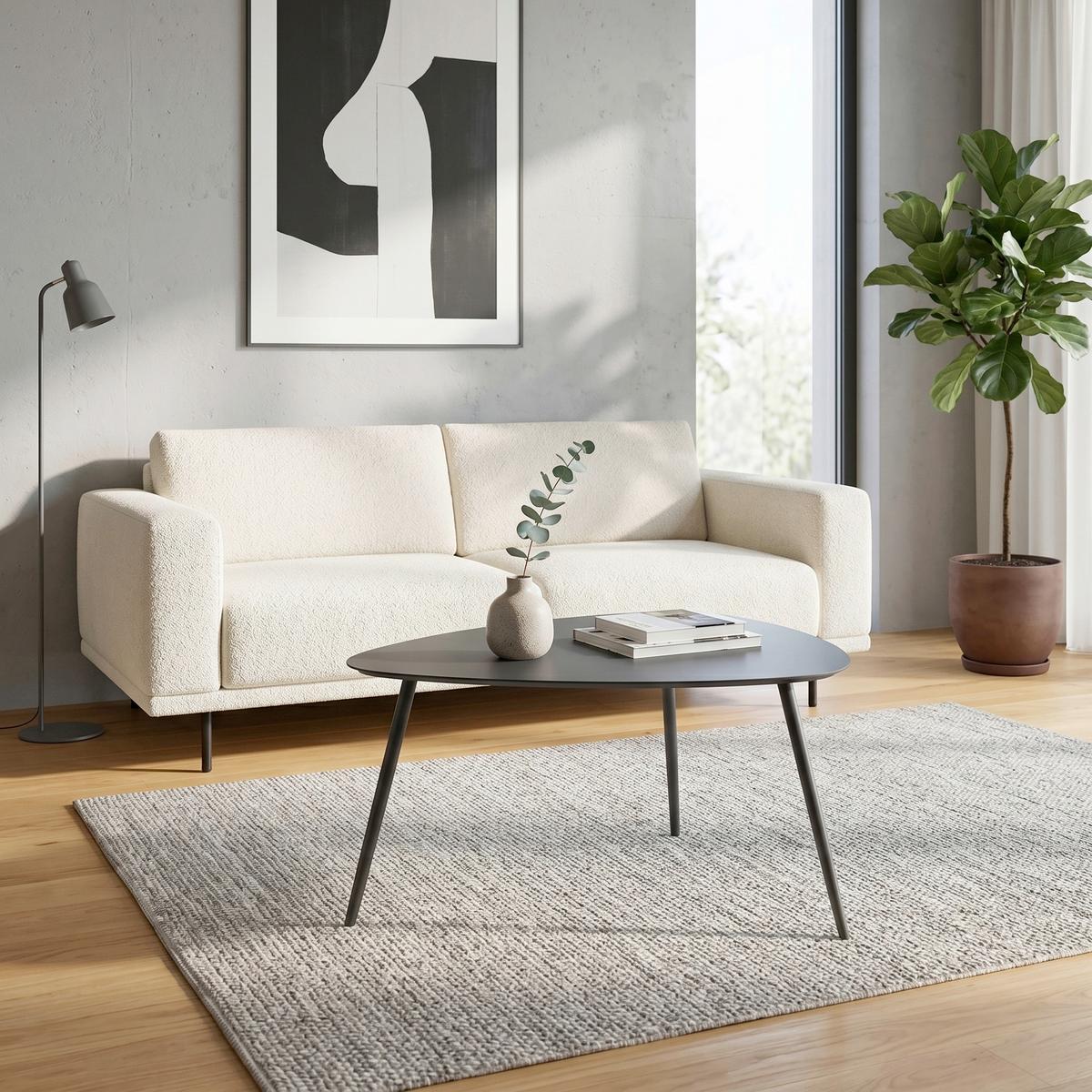 Couchtisch Fine Dunkelgrau - Schwarz, MODERN, Metall (57,5/56/35,5cm) - Mömax