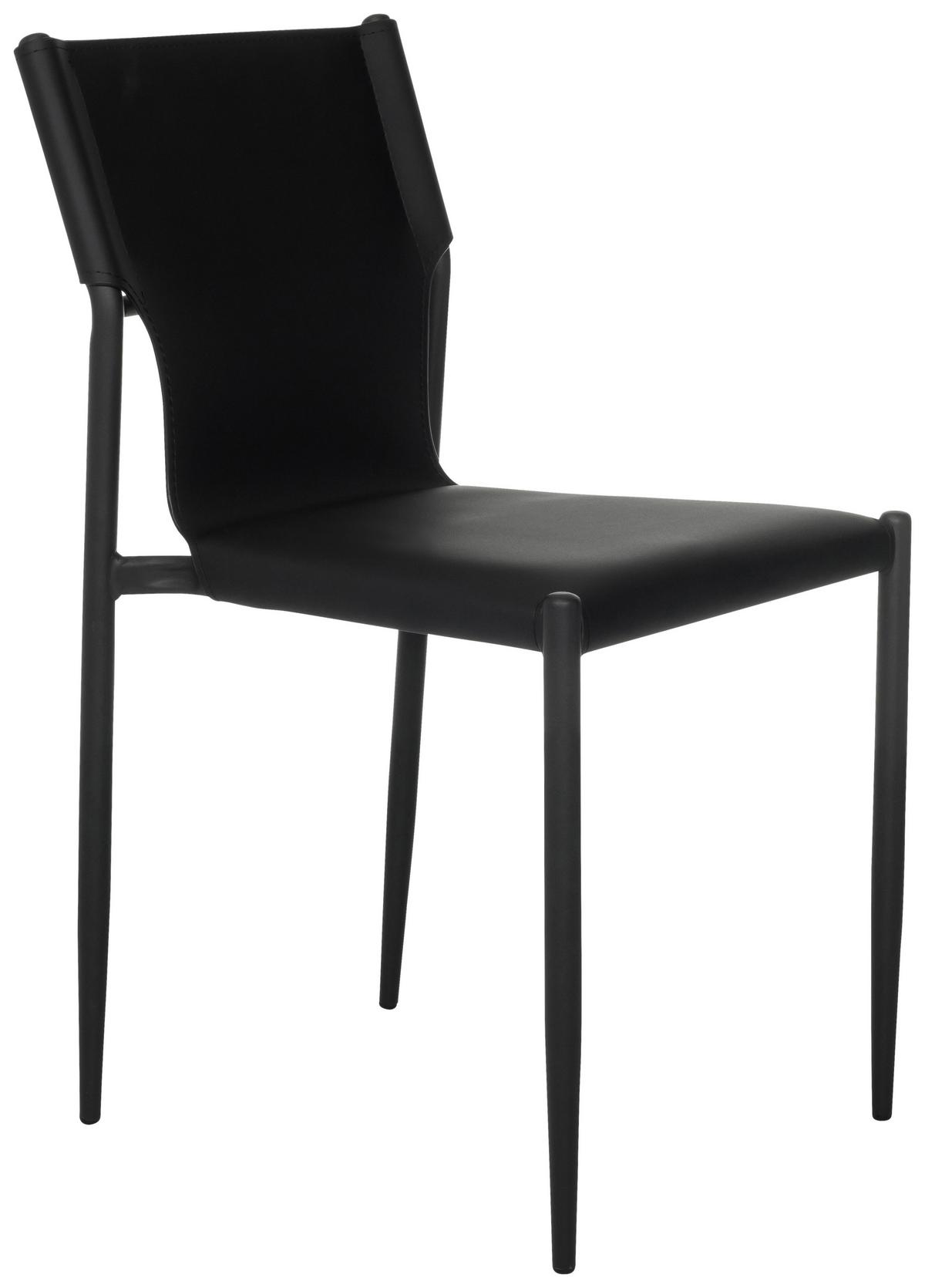 Konferenčni Stol Ellon V, Črna - črna, Moderno, kovina/usnje (44/82/52cm) - MID.YOU